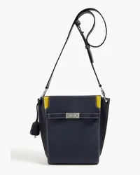 Tory Burch Lee Radziwill leather and suede bucket bag - Blue Blue