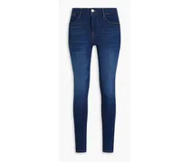 Le High Skinny faded high-rise skinny jeans - Blue