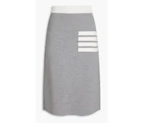 Intarsia wool-blend midi skirt - Gray