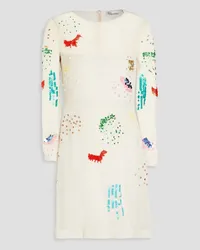 RED Valentino Sequin-embellished georgette mini dress - White White