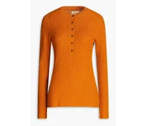 Aparri cable-knit wool and cashmere-blend sweater - Yellow