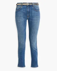 Stella McCartney Belted mid-rise straight-leg jeans - Blue Blue