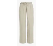 Linen straight-leg pants - Neutral