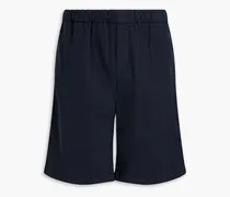 Jogger Lyocell-blend twill shorts - Blue