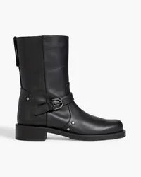 Stuart Weitzman Maverick buckled leather ankle boots - Black Black