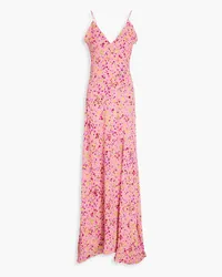 ROTATE Birger Christensen Floral-print jacquard maxi slip dress - Pink Pink