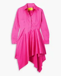 Marques ' Almeida Asymmetric stretch-cotton poplin mini shirt dress - Pink Pink