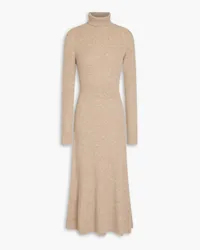 Derek Lam Ribbed mélange wool midi dress - Neutral Neutral