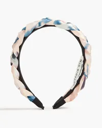 Eugenia Kim Stella braided printed satin headband - Pink Pink