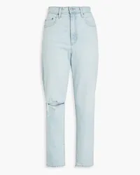 Nobody Denim Frankie cropped high-rise straight-leg jeans - Blue Blue