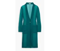 Silk-crepon jacket - Blue