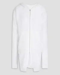 Maison Margiela Layered silk-gauze hooded jacket - White White