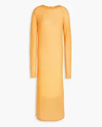 Acne Studios Metallic knitted midi dress - Orange Orange