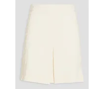 Pleated crepe shorts - White