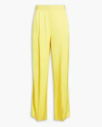 Stine Goya Pleated satin wide-leg pants - Yellow Yellow