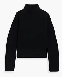 Iris & Ink Olive ribbed merino wool turtleneck sweater - Black Black