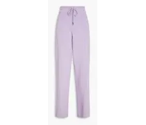 Glasgow knitted straight-leg pants - Purple