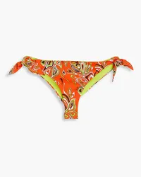 Emilio Pucci Printed low-rise bikini briefs - Orange Orange