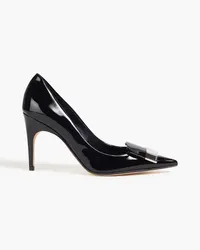 Sergio Rossi Embellished patent-leather pumps - Black Black