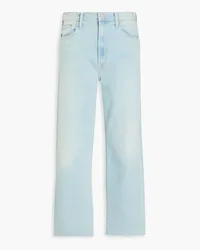 Mother Cropped high-rise straight-leg jeans - Blue Blue