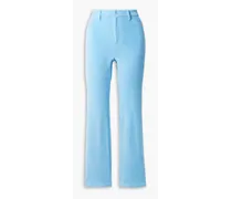 Mockumentary cotton-blend terry straight-leg pants - Blue