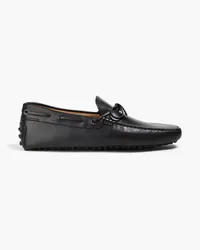 TOD'S Leather driving shoes - Black Black