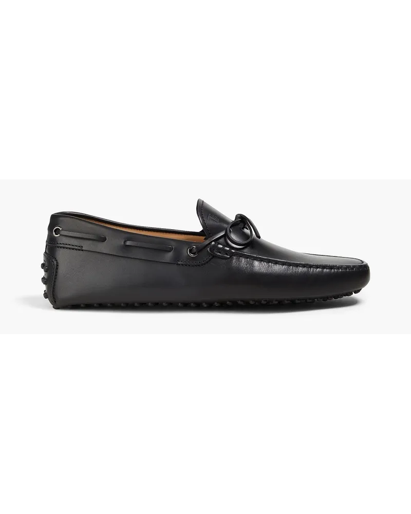 TOD'S Leather driving shoes - Black Black