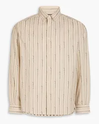 Jacquemus Simon striped cotton-jacquard shirt - Neutral Neutral