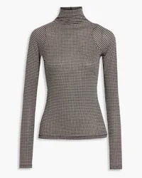 Rag & Bone Shaw printed cotton and modal-blend jersey turtleneck top - Black Black