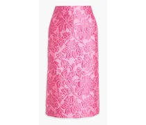 Brocade midi skirt - Pink