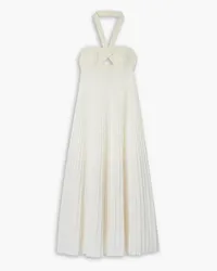 KHAITE Annika cutout halterneck midi dress - White White