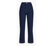 70s Stove Pipe cropped high-rise straight-leg jeans - Blue