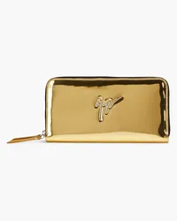 Giuseppe Zanotti Mirrored-leather wallet - Metallic Metallic