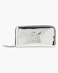 Giuseppe Zanotti Mirrored-leather wallet - Metallic Metallic