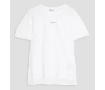 RED Valentino Layered point d'espirit and cotton-jersey T-shirt - White White