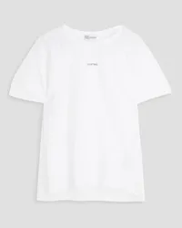 RED Valentino Layered point d'espirit and cotton-jersey T-shirt - White White