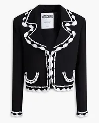 Moschino Macramé-trimmed crepe jacket - Black Black