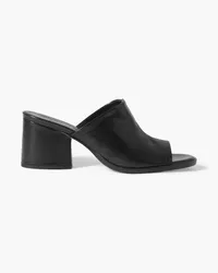 aeyde Amanda leather mules - Black Black