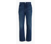 70s faded high-rise straight-leg jeans - Blue
