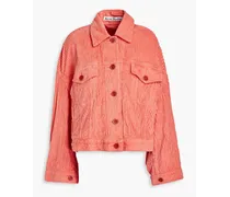 Morris cropped cotton-blend corduroy jacket - Orange