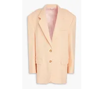 Cotton-blend bouclé-tweed blazer - Orange