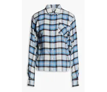Jonah checked flannel shirt - Blue