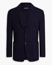 Canali Waffle-knit wool blazer - Blue Blue