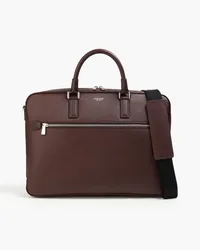 Serapian Pebbled-leather briefcase - Burgundy Burgundy