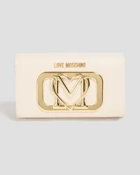 Moschino Gold Rush embellished faux leather wallet - White White