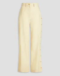 Nanushka Nessa cotton-poplin straight-leg pants - White White