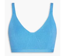 Gunilla ribbed-knit bra top - Blue
