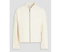 Drill-paneled cotton-canvas jacket - White