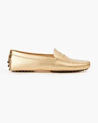 TOD'S Metallic leather loafers - Metallic Metallic