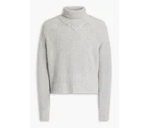 Mélange cashmere turtleneck sweater - Gray
